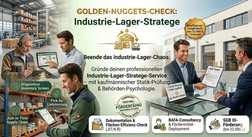 Nutzen Sie den 80-prozentigen BAFA-Zuschuss für Ihre Beratungshonorare in der Industrie-Lager-Logistik.