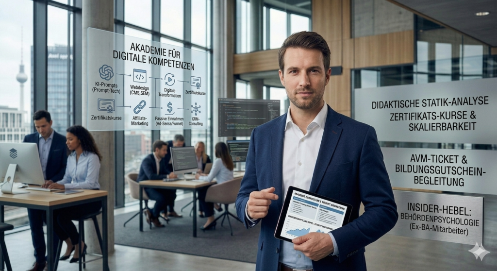 Existenzsicherung durch Gründung einer Akademie für digitale Kompetenzen – Eignungs-Check zur Sicherung der Maximalförderung