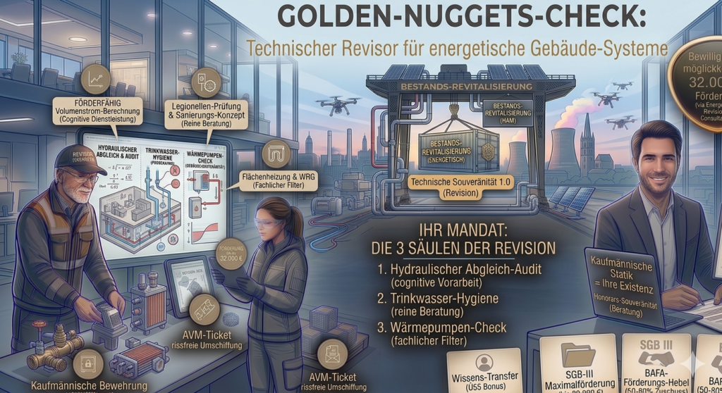 Expertencheck für SHK-Gründung ohne Meister mit 32.000 Euro Förderungs-Option und PDF-Ticket für das Arbeitsamt.