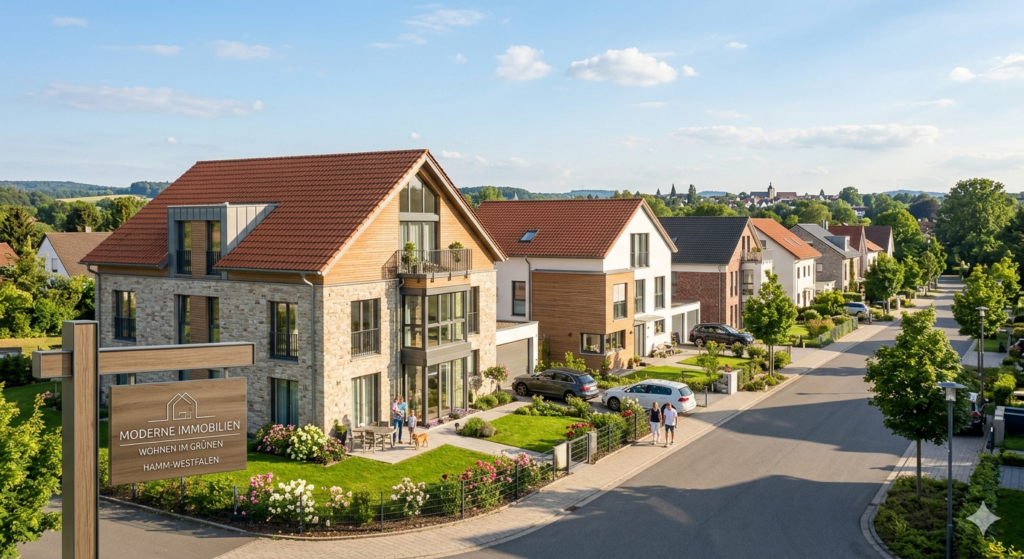 Moderne Wohnimmobilien und mittelgroße Mehrfamilienhäuser in Hamm Westfalen als kaufmännische Statik für eine erfolgreiche Kanzleigründung im Bereich Miet- und WEG-Verwaltung.