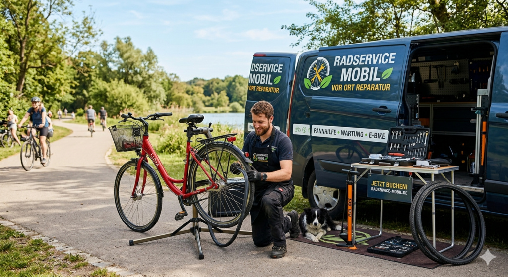 Mobiler Fahrrad-Reparaturservice für E-Bike Wartung und Pannenhilfe direkt beim Kunden vor Ort