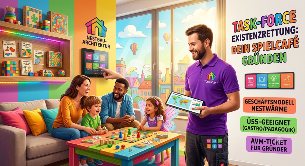 Spielcafé gründen als Existenzgründung mit Fokus auf Nestwärme, Gastronomie und Pädagogik für Familien